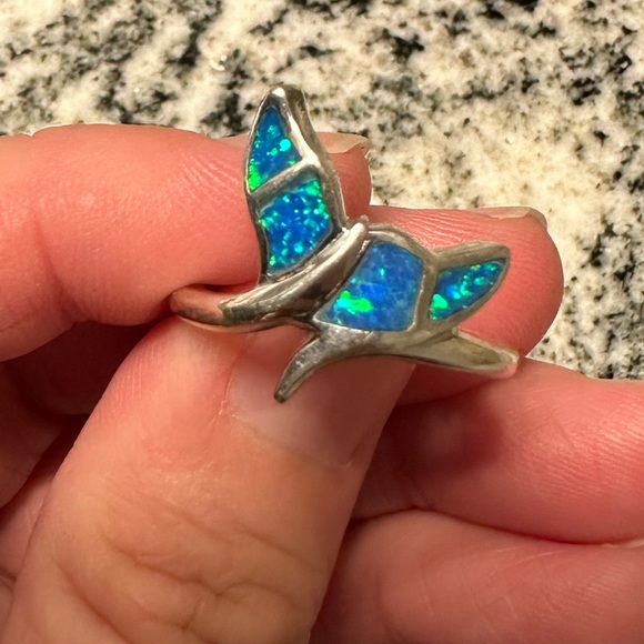 🐳 Sterling silver ring in shape of a whale tail - Picture 4 of 5